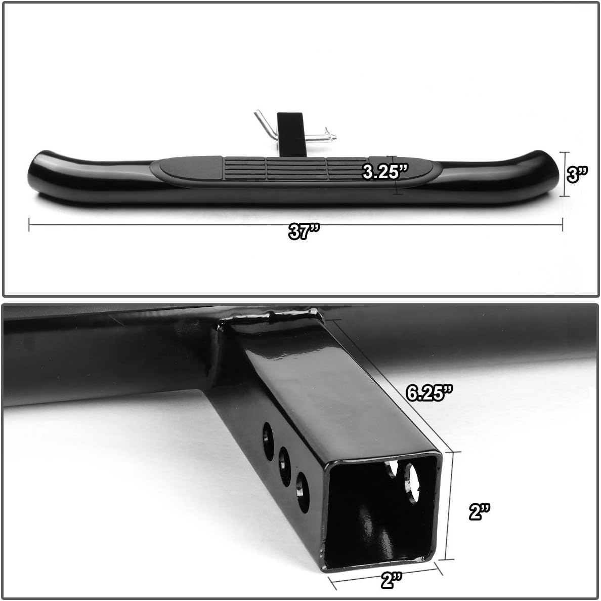 DNA MOTORING HITST-2-3-222-BK Class III 3" Hitch Step,Black - Chrome 3" image number 3