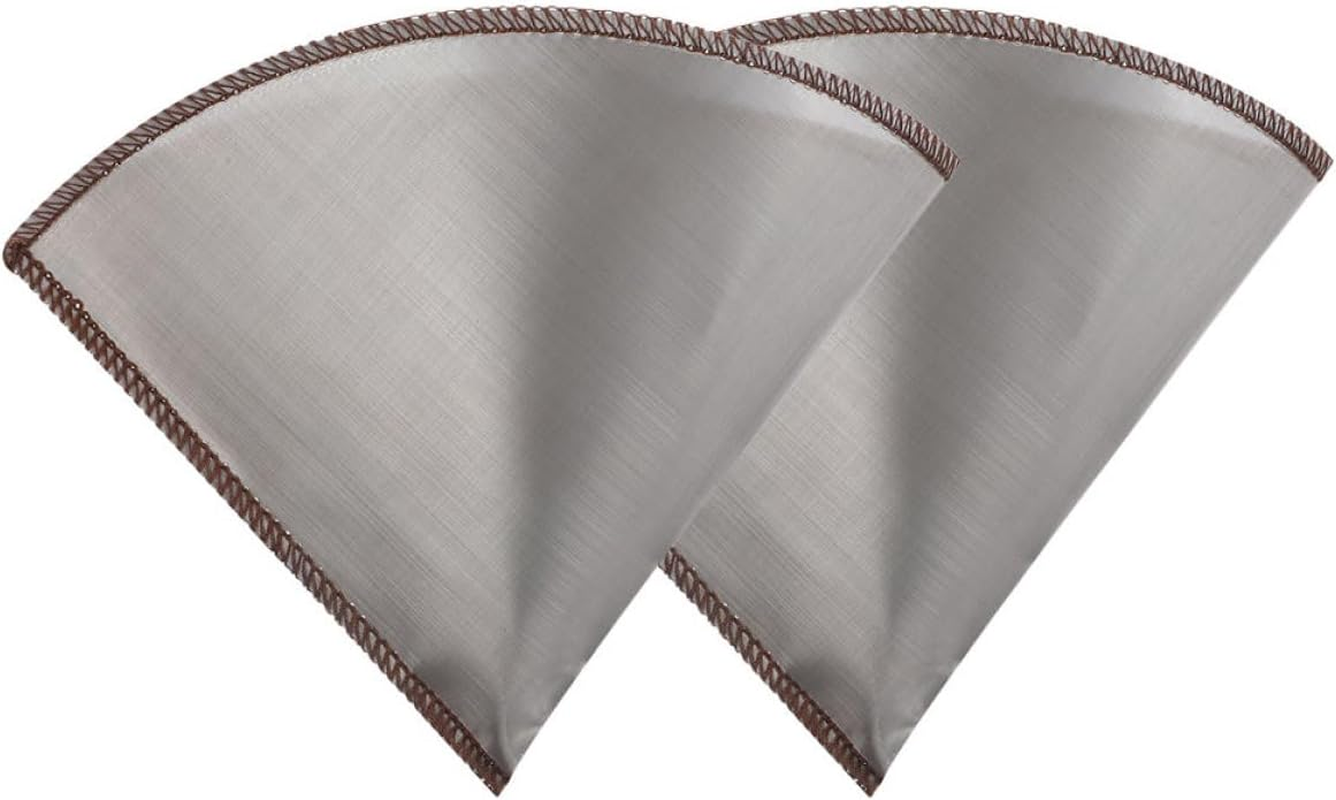 DINHEAROM 2Pcs 304 Stainless Steel Reusable Espresso Filter Screen Fine Mesh Coffee Filter for 1-4 Cups Hand Drip Brewing Home Coffee Mesh Strainer image number 6
