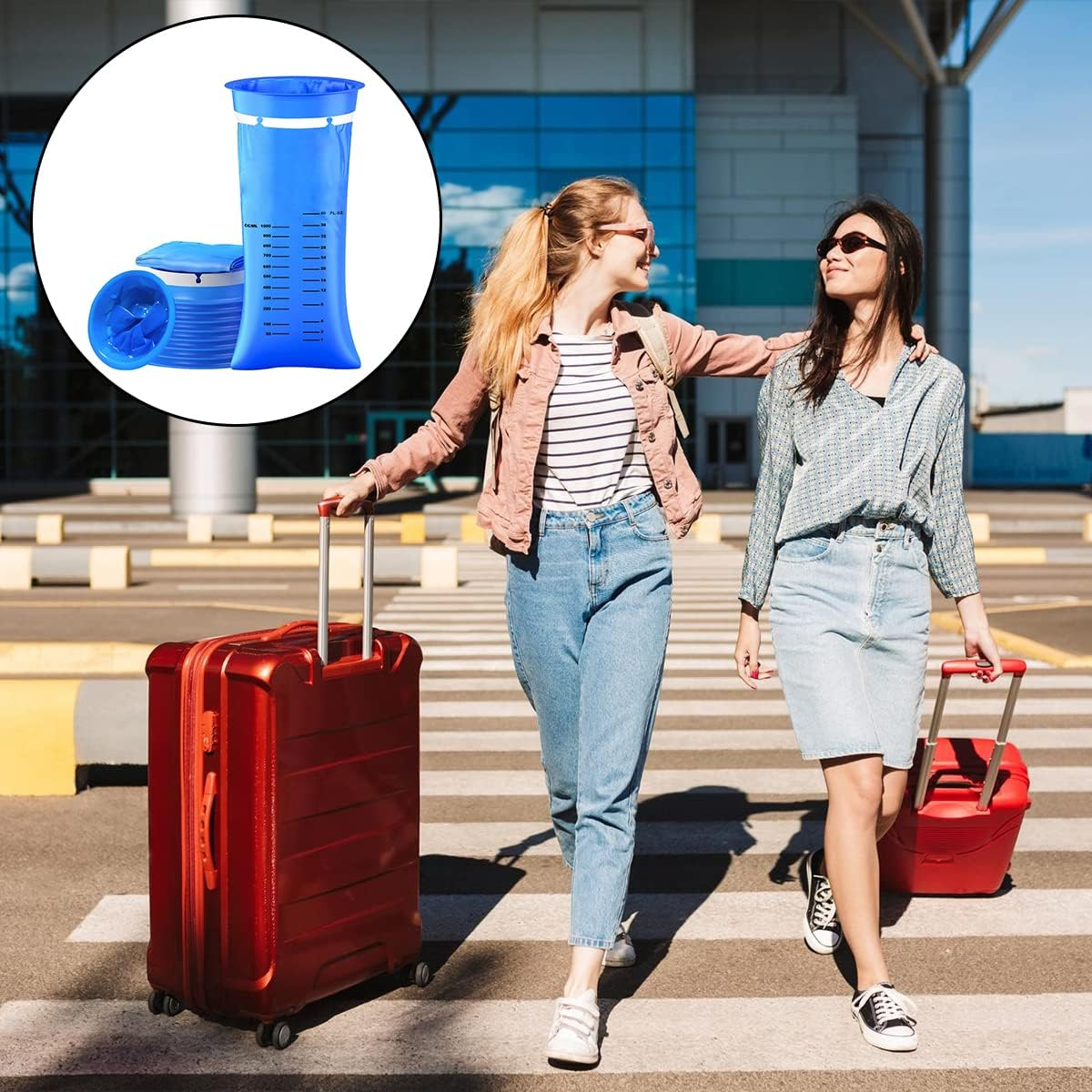 Emesis Bags, 10 Pack Travel Trash Bags for Aircraft, Taxi, Travel Motion Sickness (Blue） image number 6