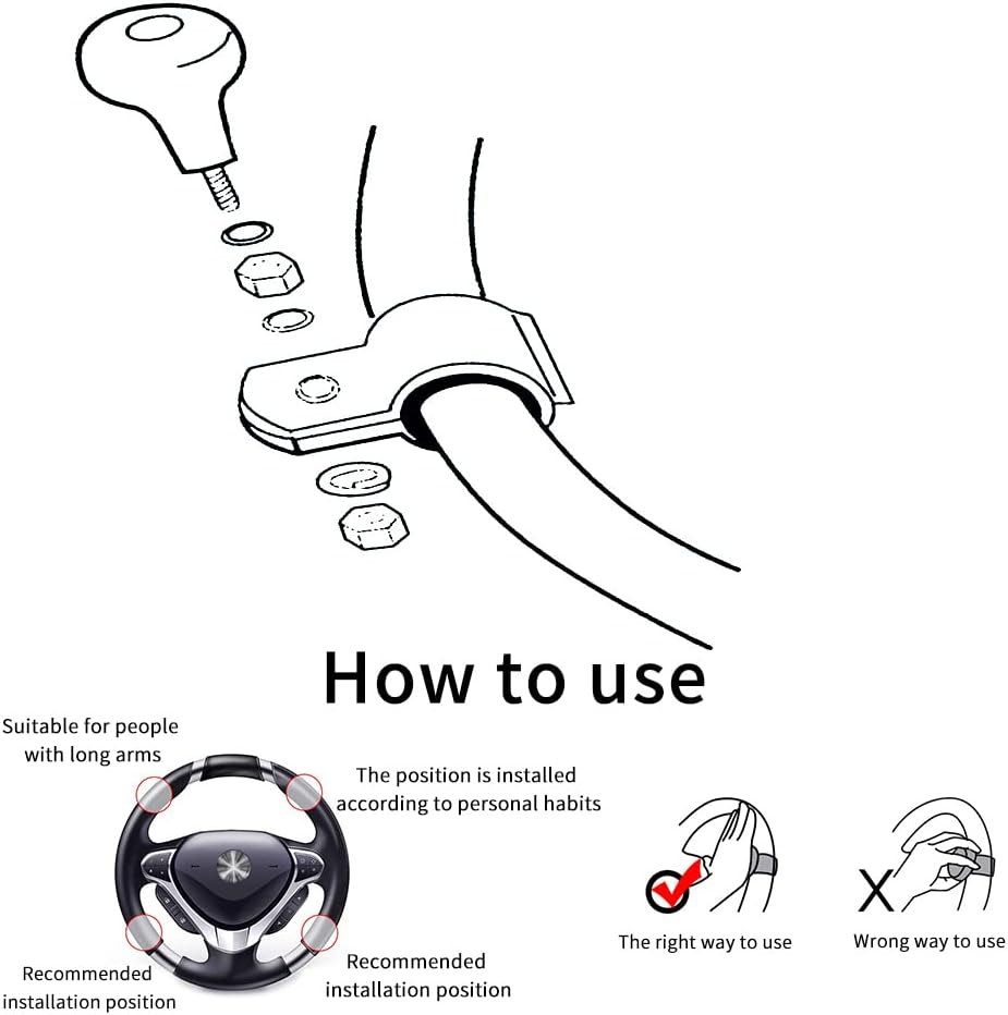 TOCAVE Woodgrain Steering Wheel Spinner Knob - Car Suicide Handle Knob Ball- Universal Wheel Accessories Arthritis Handicap Spinner (Redwood 2-Pack) image number 2