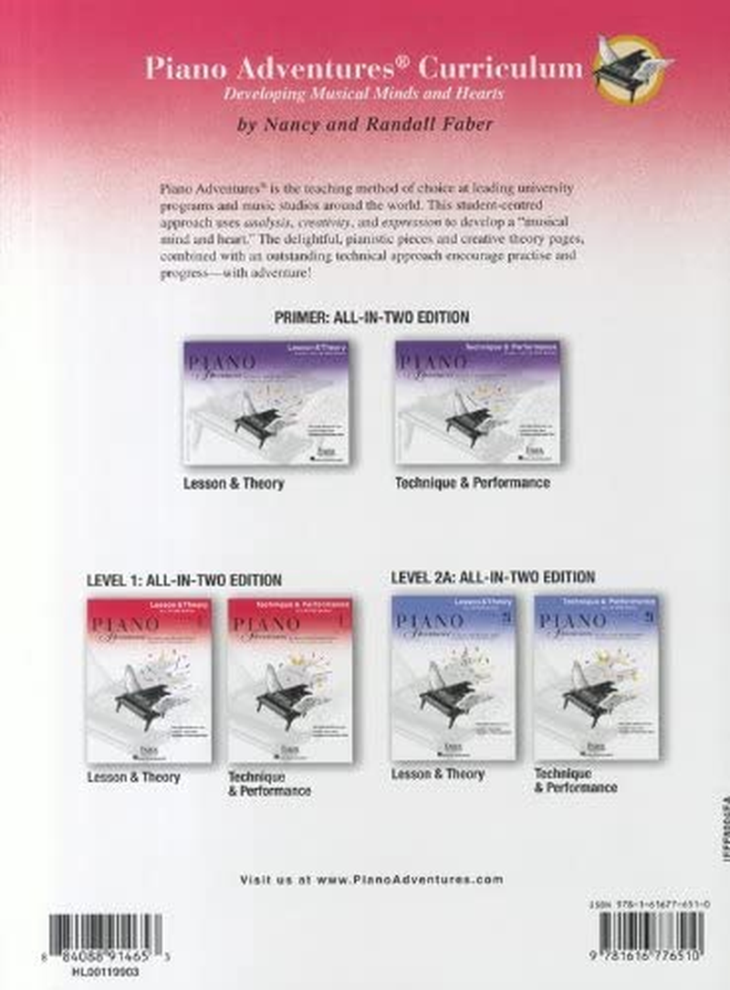 Faber Piano Adventures Level 1 Technique & Performance Book: Technique & Performance - Anglicised Edition, Red/White