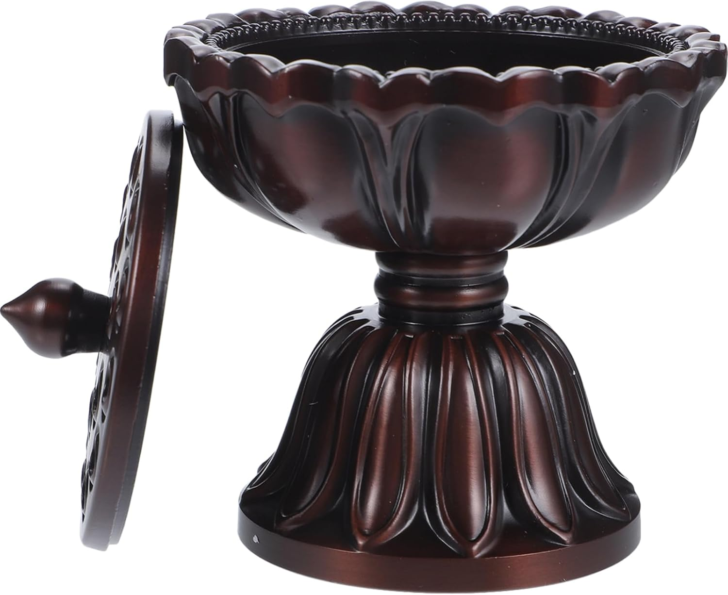 STOBAZA Unique Incense Burner Lotus Shaped Incense Holder Coils Aromatherapy Decor image number 1