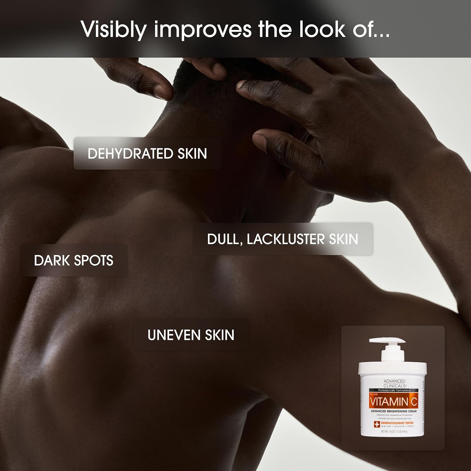 Advanced Clinicals Vitamin C Brightening Cream + Manuka Honey Body Lotion & Face Moisturizer 2Pc Skin Care Bundle | anti Aging Body Butter Lotion for Women, Dry Skin, & Wrinkles, 2Pc image number 2