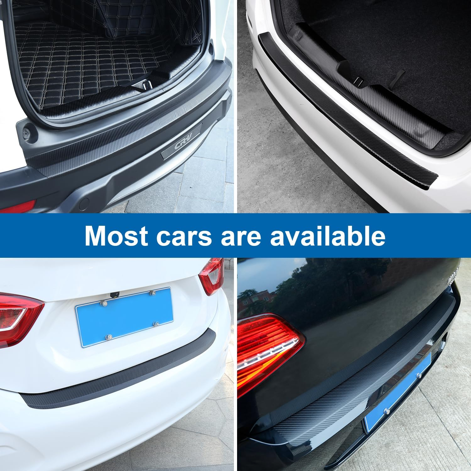 Scratch-Proof Rear Bumper Protector for SUV & Cars &ndash; Eco-Friendly, Lightweight & Durable Matte Black Carbon Fiber Style, 35.42" X 3.14" Full-Coverage, Edge-Lock Adhesive (35.42 * 3.14 In) image number 6