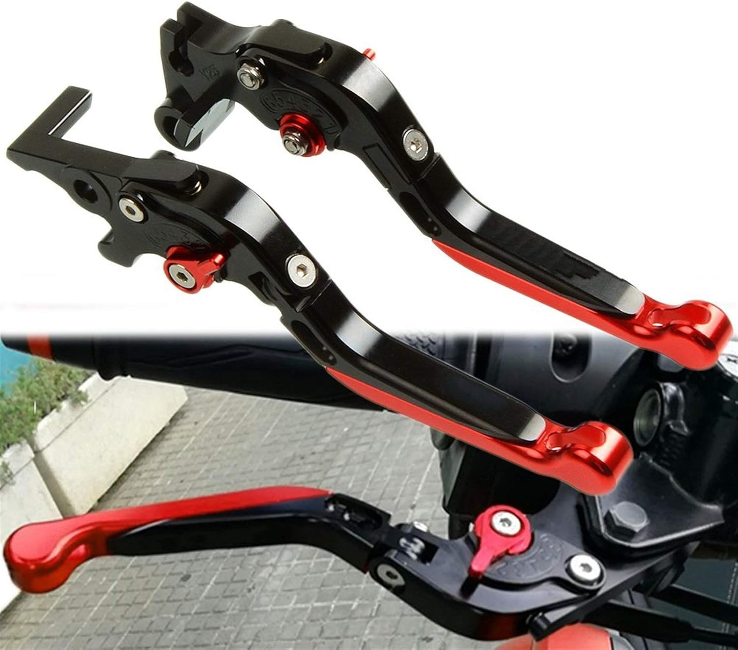 Motorbike Brake Clutch Lever for Triu&Mph for Speed Triple 1050 2011 2012 2013 2014 2015 2016 Motocross Motorbike Brake Clutch Lever Foldable Extendable (Color : 6, Size : 2016) image number 2