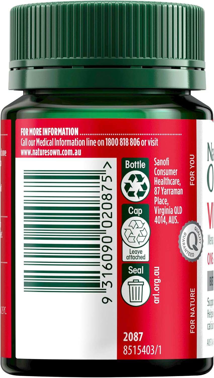 Nature'S Own Vitamin K2 180Mcg 60 Tablets image number 1