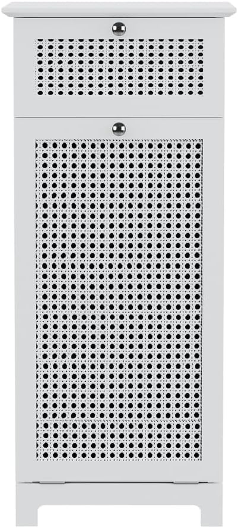 Artiss Laundry Hamper Cabinet, Bathroom Storage 90Cm Height Cupboard Side Table Toilet Corner Shelf Storages Cabinets Unit Home Furniture Organiser Accessories, with Drawer and Clothes Basket White image number 6