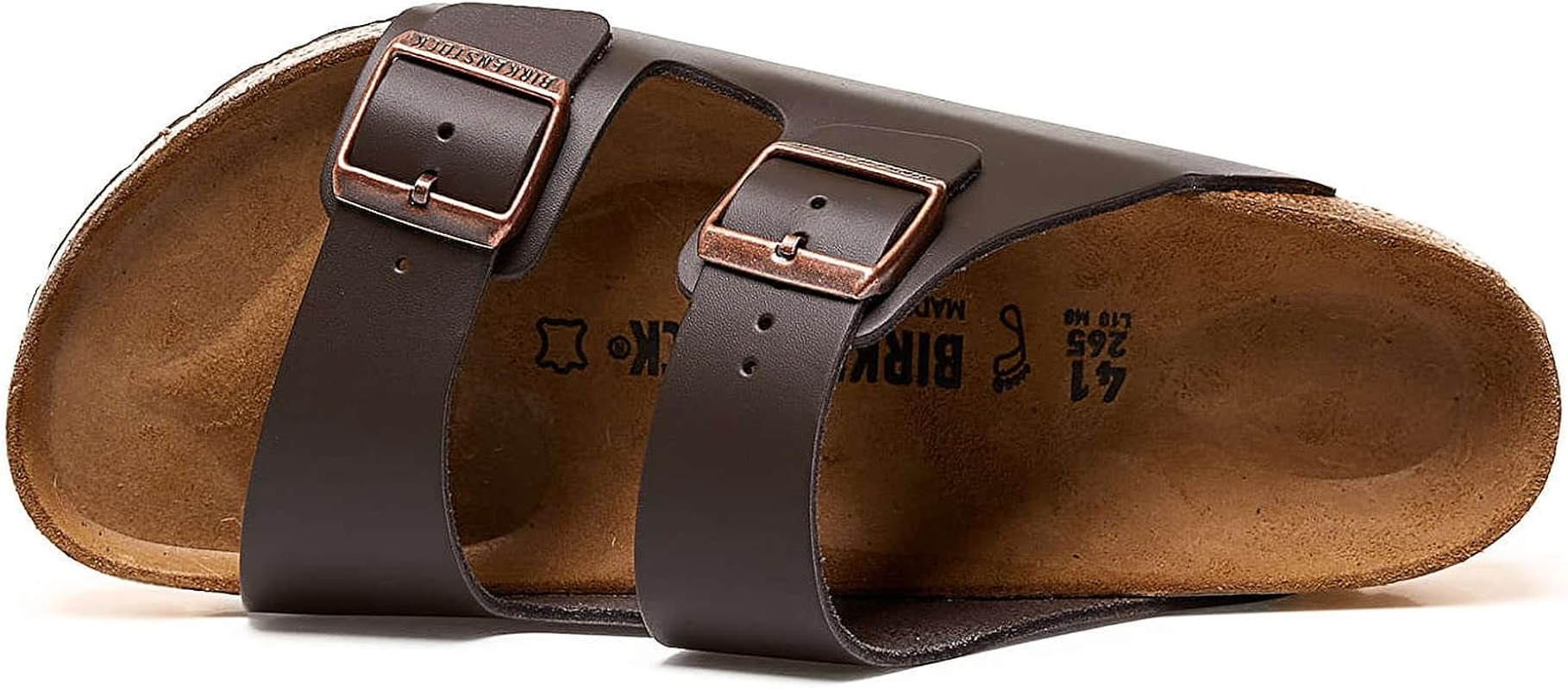 Birkenstock Mens Arizona Dark Brown Leather Sandals 42 EU image number 3