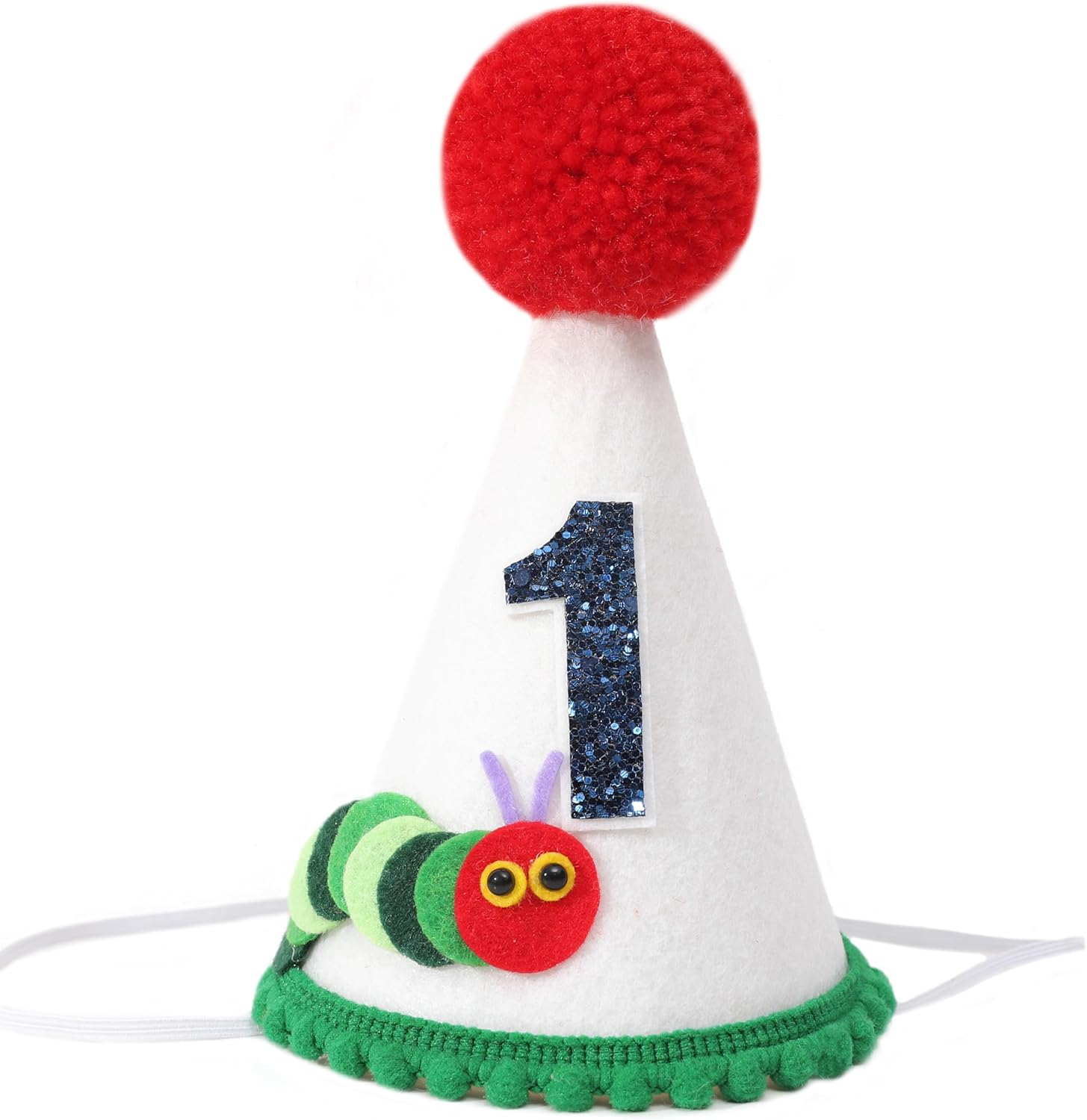 Agkvw Hungry Caterpillar 1St Birthday Hat - Hungry Hungry Caterpillar Party Decoration, First Birthday Crown for Boys, Cake Smash Crown, Green image number 1