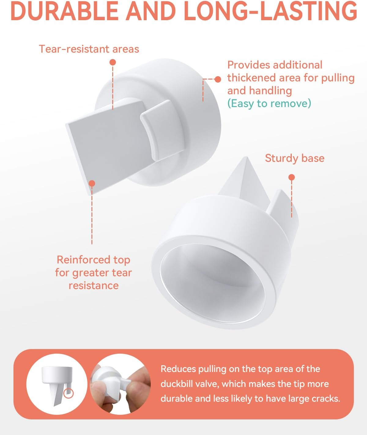 Breast Pump Parts Compatible with Spectra S1,S2,S9 Plus, Replacement Kit for Spectra Pump Parts 2PC Include 24 Mm Flange, Duckbill Valve, Tube,Bottle, Backflow Protector, Not Original Accessories image number 6