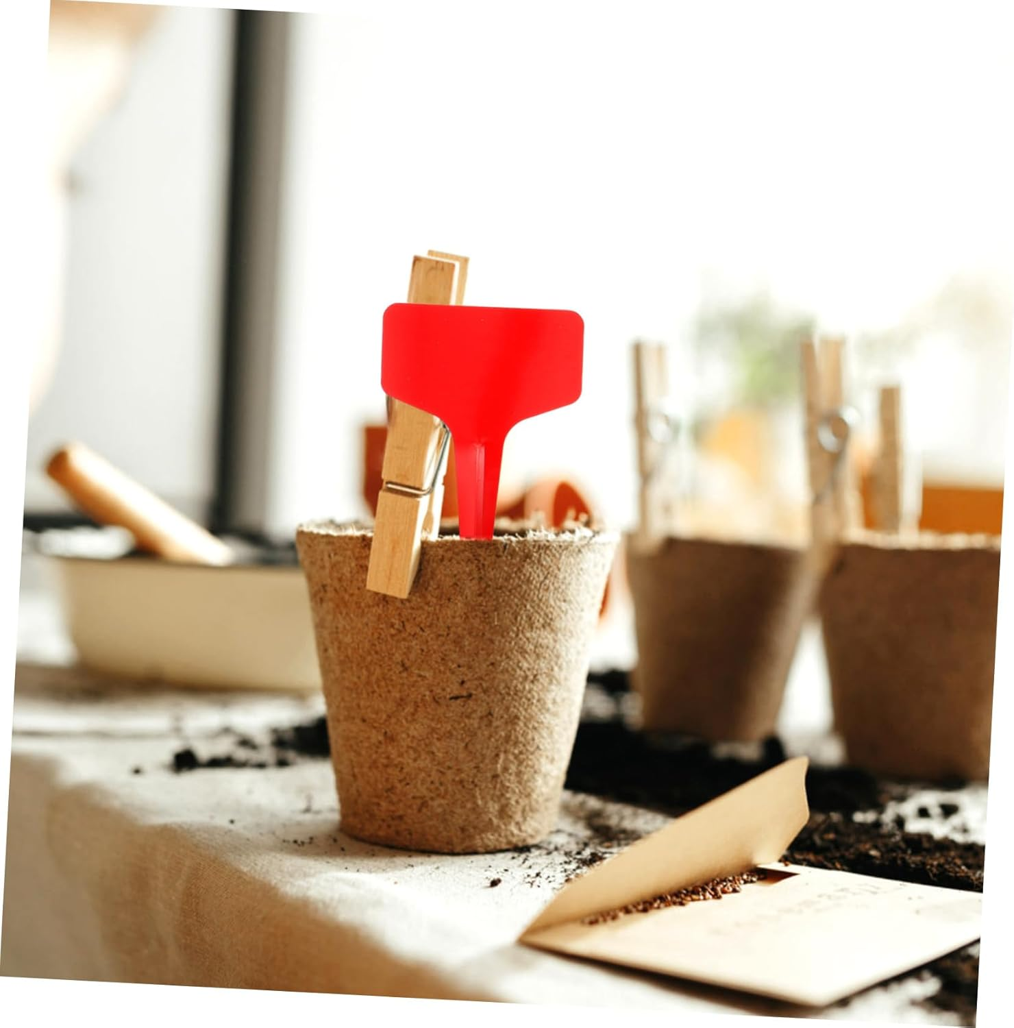 Operitacx 175Pcs Shaped Plastic Flower Ground Labels Flower Bed Insert Tag Labels for Gardening Supplies Plant Distinguish for Outdoor Plant image number 2