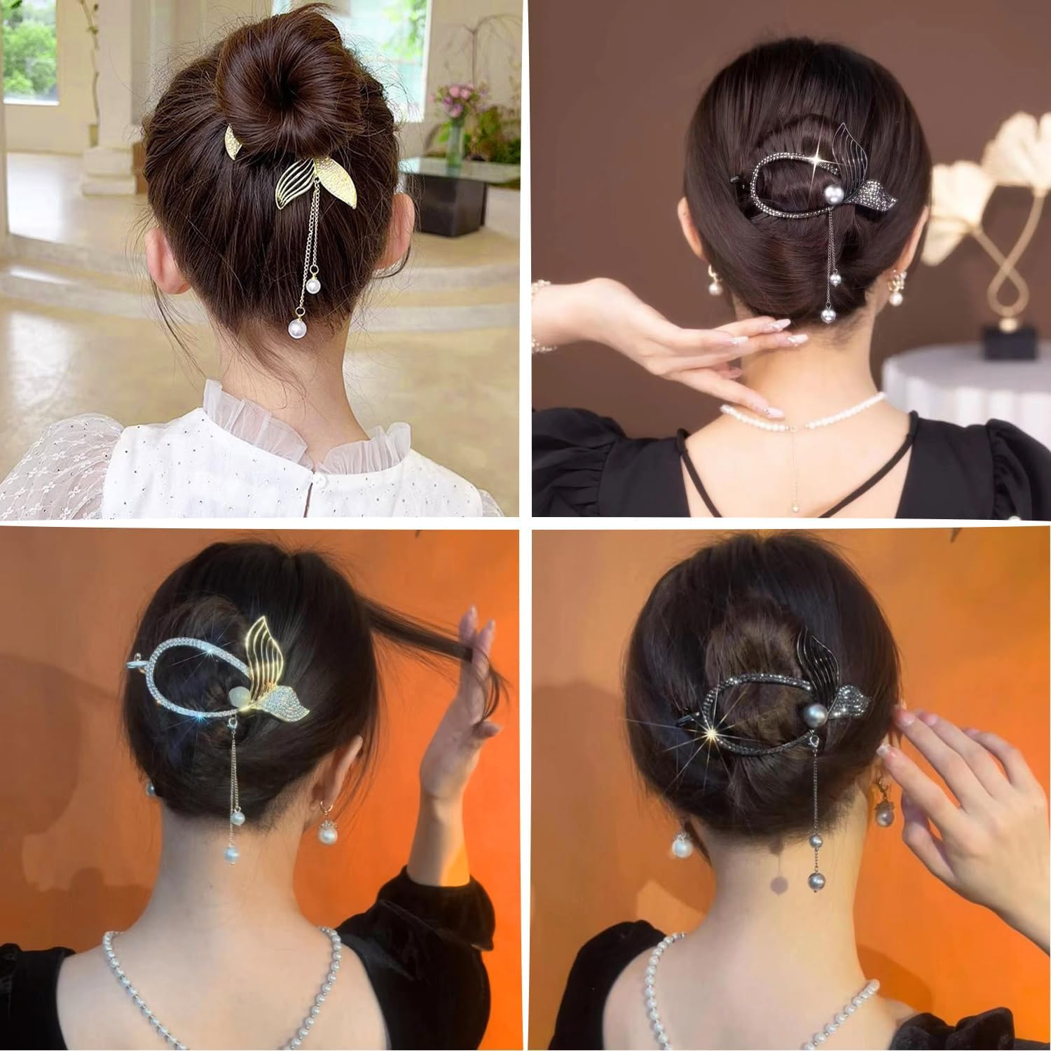 4 Pcs Butterfly Twist Clips Hair Accessories Hair Clips Hair Clips Elees Styling Accessories Hairstyle Accessories