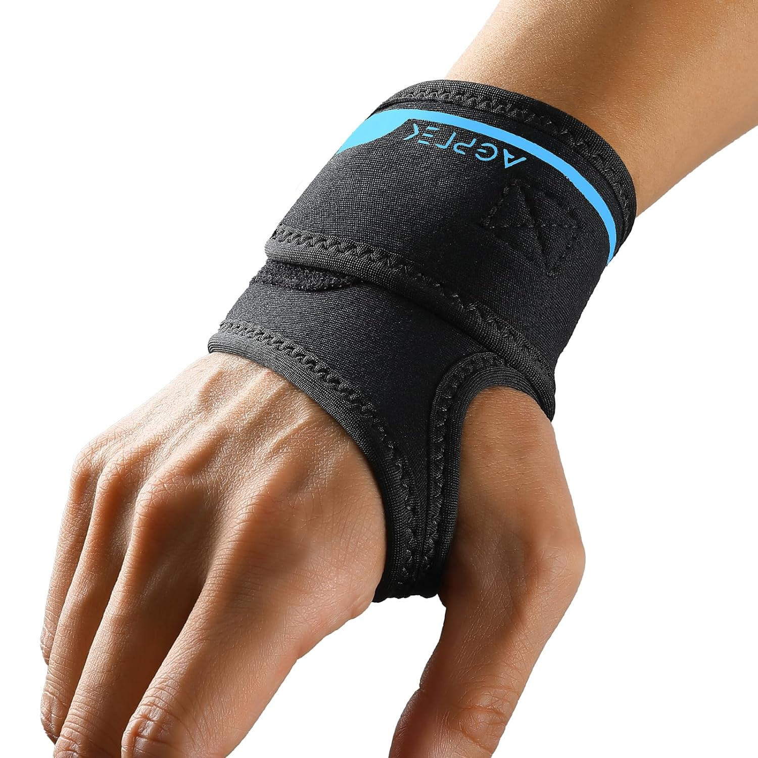 AGPTEK Breathable Wrist Support for Tendon Relief & Mild Carpal Tunnel, Ultralight Arthritis Wrist Brace with Soft Fabric, No Splint for Office Gym Tennis, One Size Fits Most (13-20Cm) (Right) image number 1