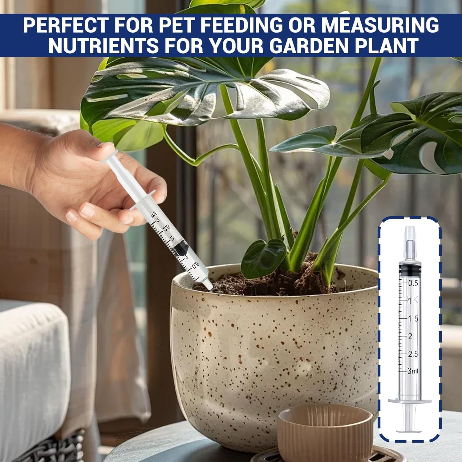 Ruinous 20Pcs 3Ml Plastic Non-Sterile Syringes with Caps, Precision Measurement, Accurate Dosing, Industrial Use Only image number 3