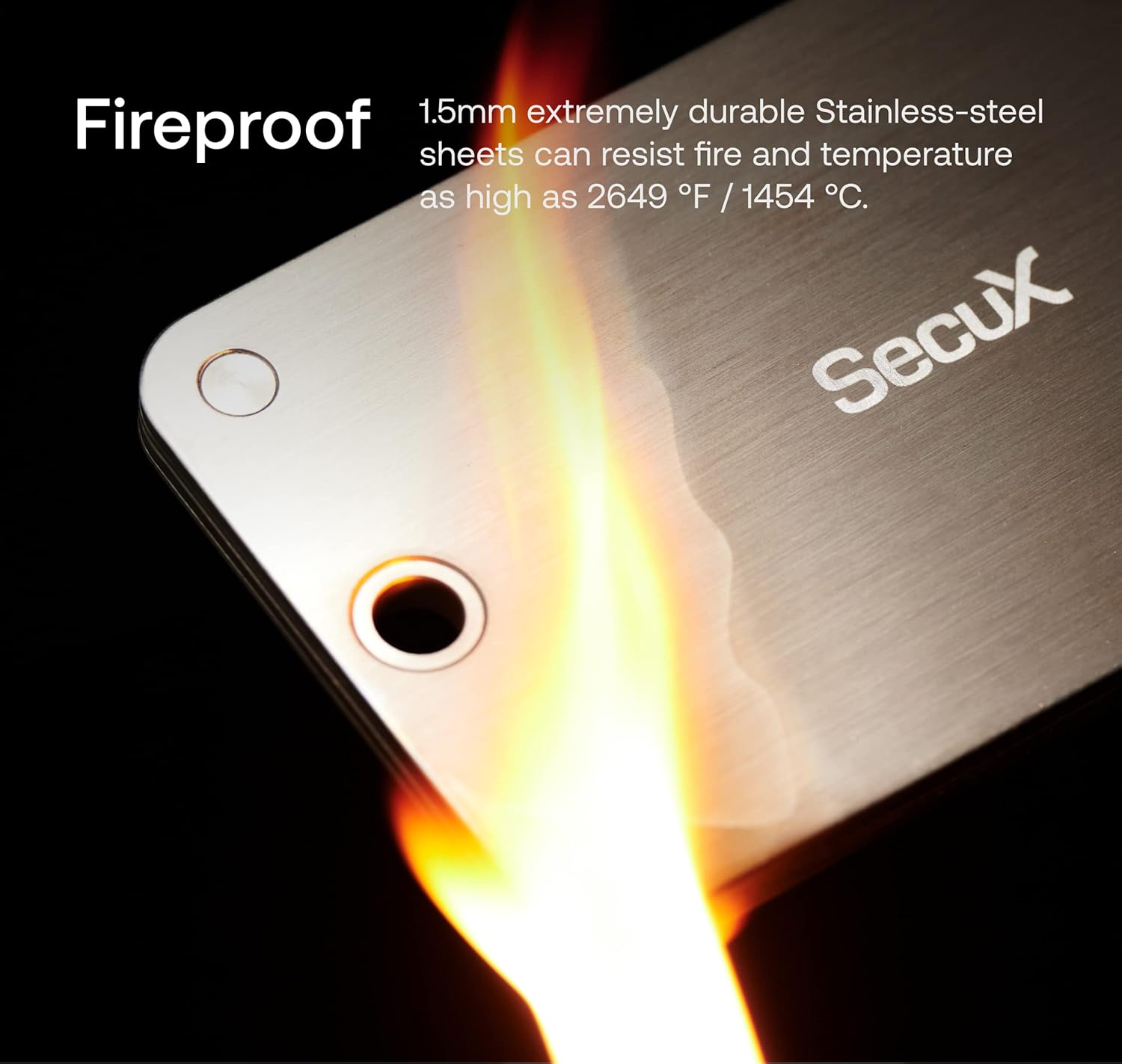 Secux &ndash; XSEED PRO Eco - Indestructible Bitcoin Wallet Crypto Seed Storage Steel Plate - Compatible with Ledger, Trezor Hardware Wallets image number 1