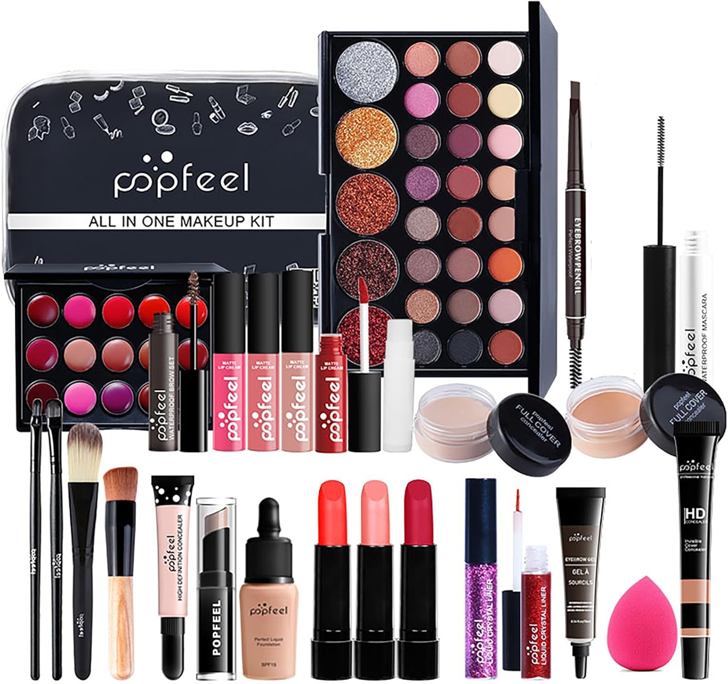 Professional Makeup Kit for Women, Makeup Kits for Teenagers 14-16, All in One Makeup Set, Kit De Maquillaje Para Mujer(27 PCS)