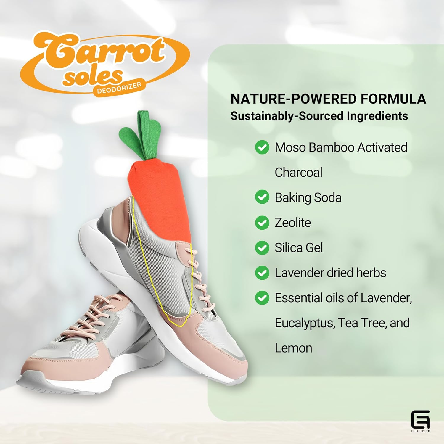 Chilisoles 2 Pack Shoe Deodorizer Odor Eliminator for Shoes, Cleats, Closets, Drawers, Gloves - Moisture Absorber, Air Freshener, Carrotsoles, 1 Count (Pack of 2) image number 3