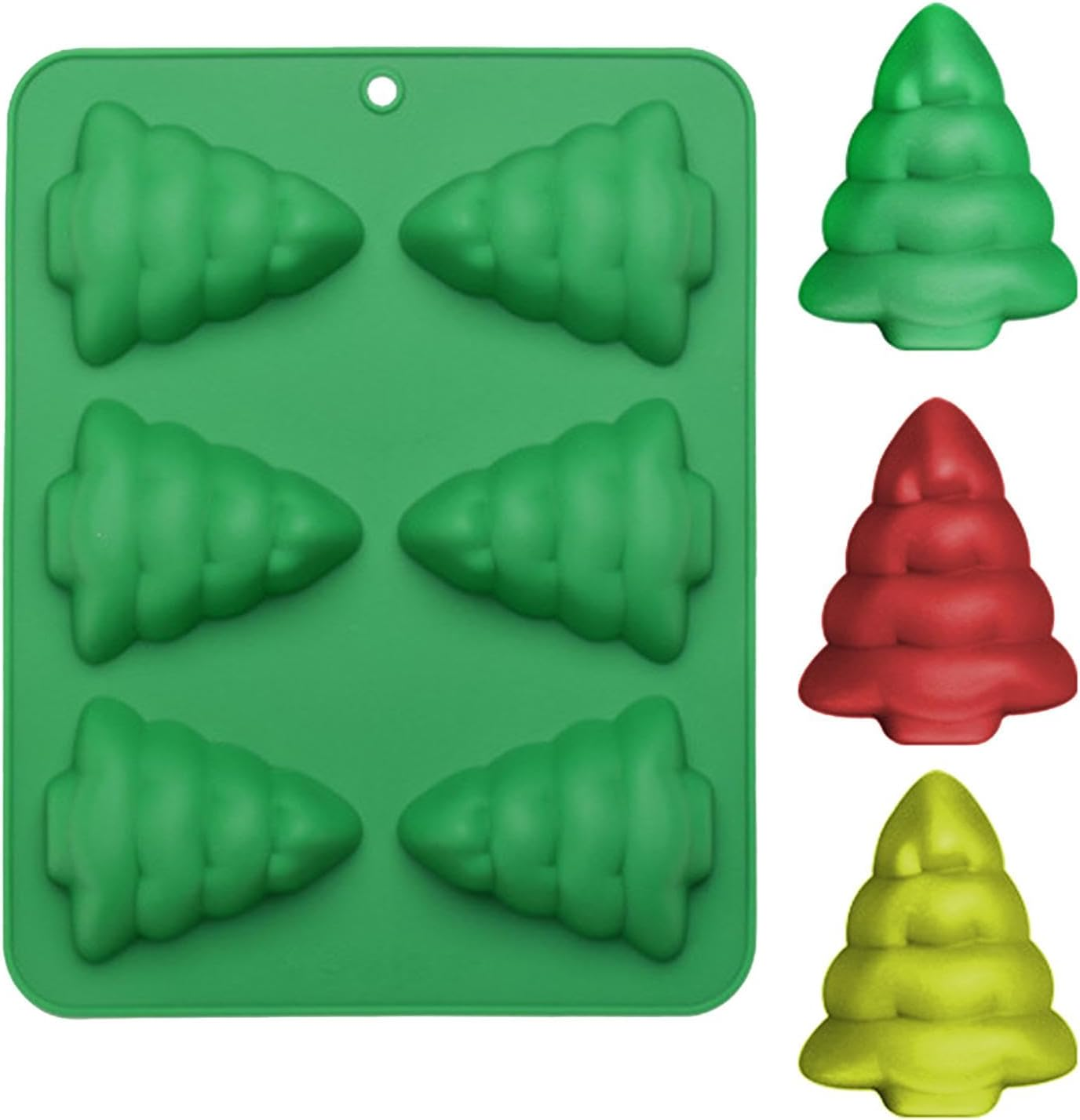 Christmas Chocolate Molds, Silicone Cake Mold, 6-Cavity Chocolate Molds, Silicone Molds, Jelly Pudding Molds, Holiday Baking Mould, Festive Dessert Molds, Flexible Chocolate Molds,