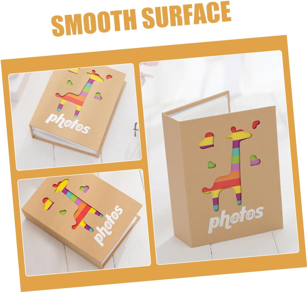 KOMBIUDA Elegant Photo Album for Scrapbook Album Colorful Cheetah Pattern 200 Pages 5X7 Inches Keepsake for Baby Boy or Baby Girl image number 6