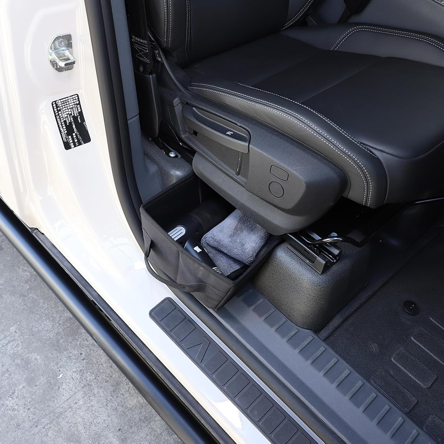 Yinaniutos Under-Seat Storage Organizer Compatible with INEOS Grenadier 2020-2025 Accessories | 600D Oxford Fabric Front Seat Hidden Storage Box (Black, 1Pcs) image number 3