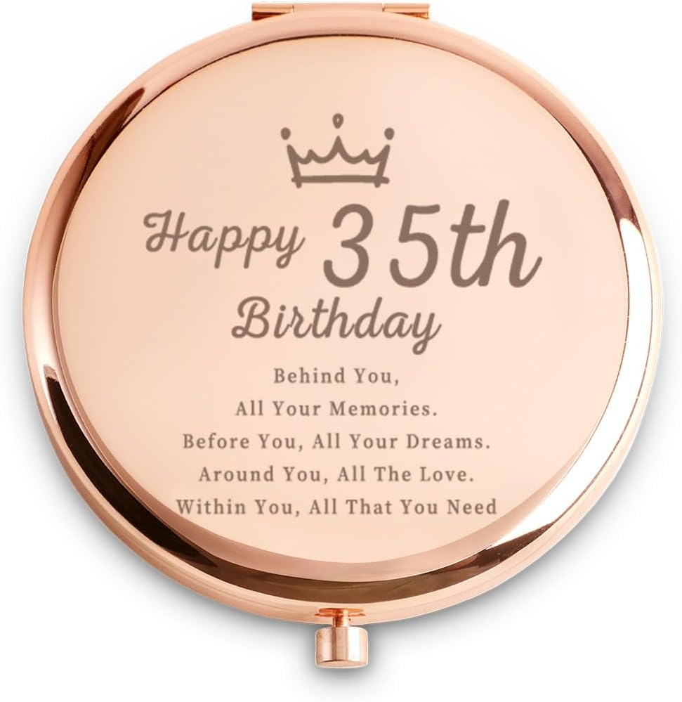 21St Birthday Gifts for Women, Best Female Presents for 21 Year Old, Personalized Engraved Compact Mirror Gift Ideas for Her Daughter Niece Granddaughter Sister Girlfriend Friend image number 4