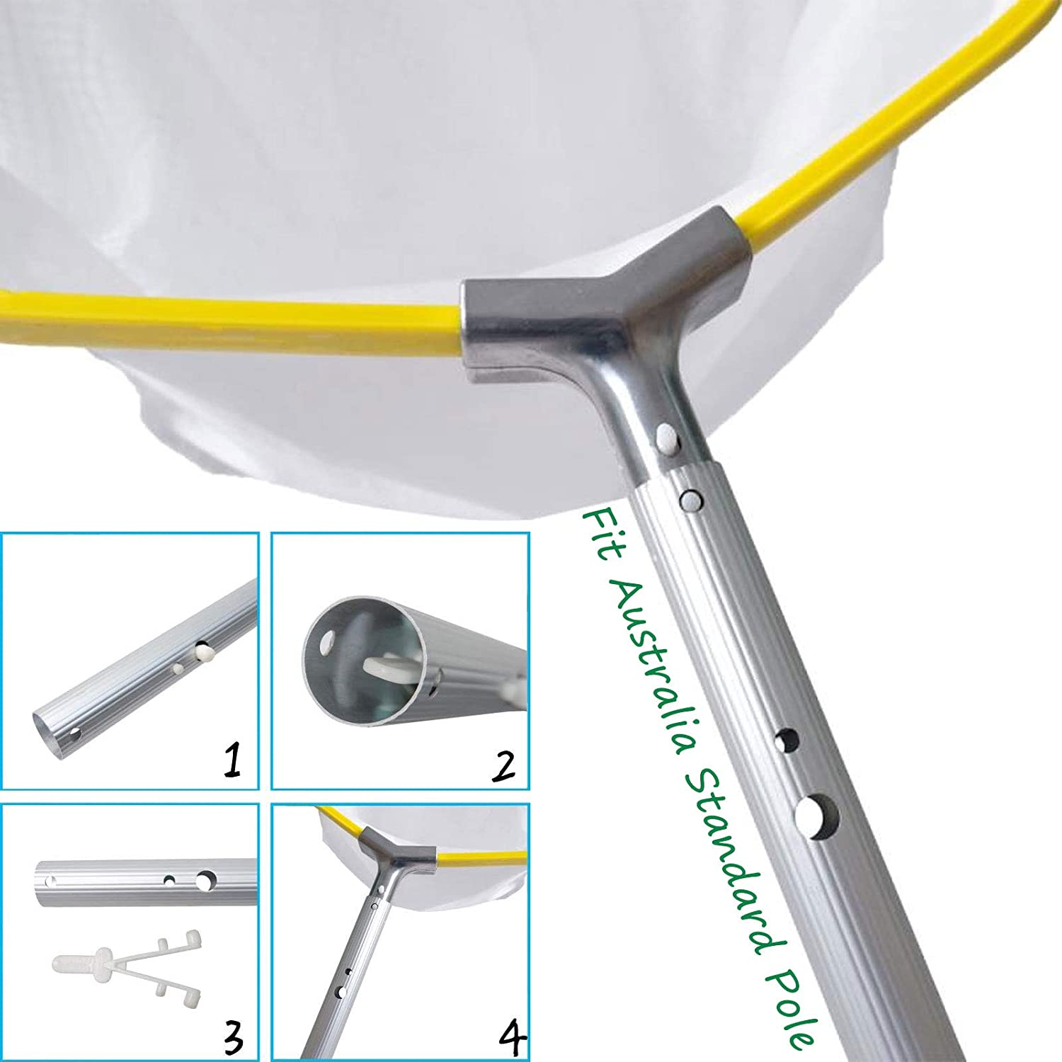 Professional Pool Net, Heavy Duty Skimmer Rake with Aluminum Frame, Fine Mesh Deep Bag Shovel for Cleaning Swimming Pool Leaf Pollen Silt image number 1