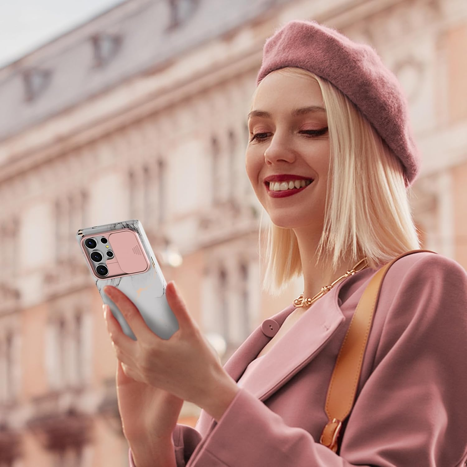 SHEDEER for Samsung Galaxy S25 Ultra Case, with Slide Camera Cover & Screen Protector, Chic Pattern, Shockproof 360 Degree Protective Slim Thin Phone Case Cover for Galaxy S25 Ultra, White