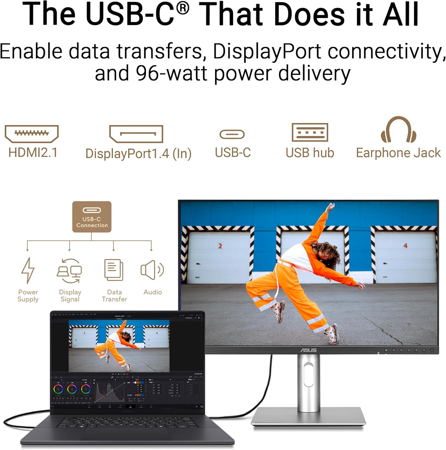 ASUS Proart Display 5K PA27JCV Professional Monitor &ndash; 27-Inch, IPS, 5K (5120 X 2880), 99% DCI-P3, Luxpixel&trade; AGLR, Light Sync, Color Accuracy &Delta;E < 2, Calman Verified, USB-C PD 96W, VESA Displayhdr 500 image number 3