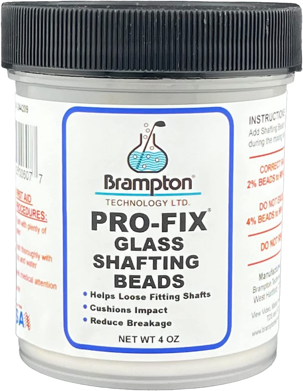 Brampton PRO-FIX Glass Shafting Beads - Golf Club Shaft Installation Stabilizer - Increase Bond Strength image number 1