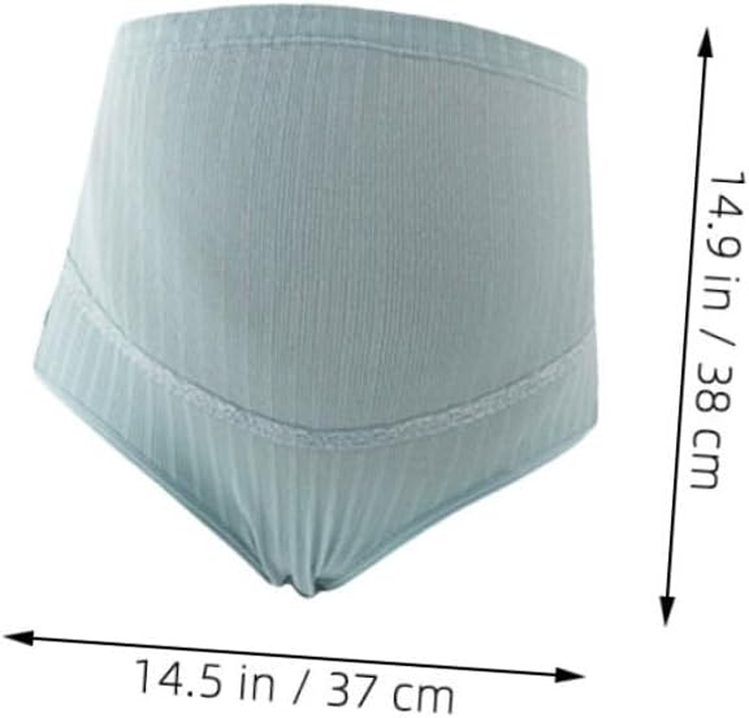 3Pcs High Waist Cotton Maternity Panties Splice Stomach Lift Adjustable Nursing Underwear for Pregnant Women Comfortable Breathable Soft Fabric image number 3