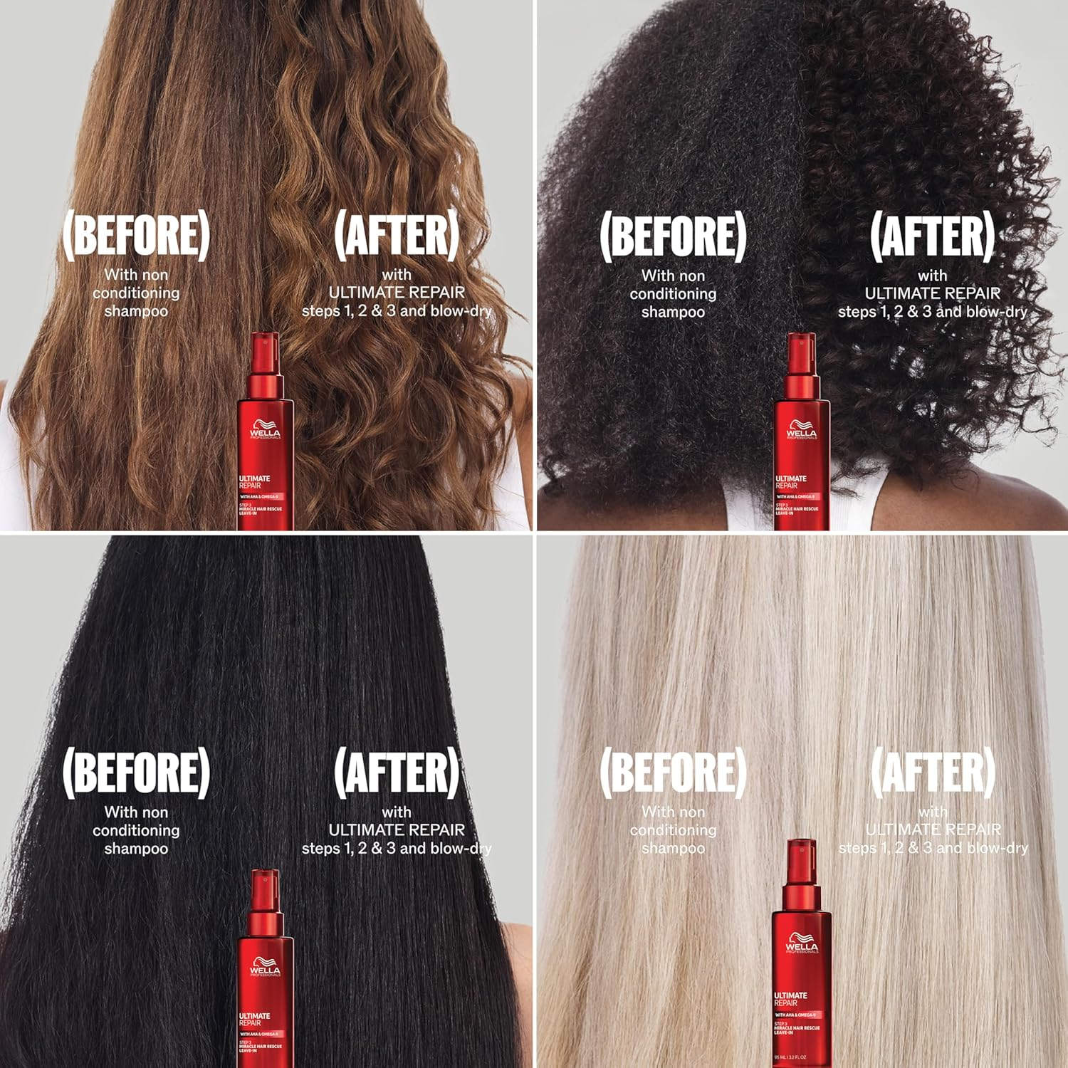 Wella Professionals ULTIMATE REPAIR 5-In-1 Protective Leave-In Treatment for Damaged Hair | Repairs, Smoothens Frizz, UV & Heat Protectant | for All Hair Types | 3.2 Fl Oz image number 4