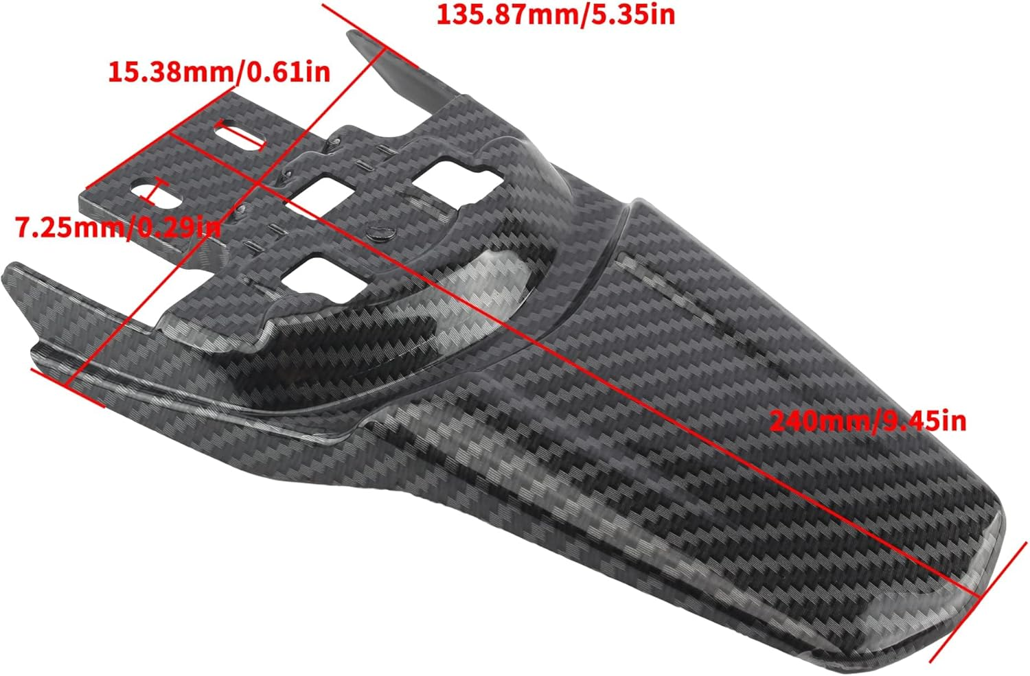 Sur Ron Back Fender,Imitation Carbon Fiber Dirt Bike Rear Fender Protectorfor Sur-Ron Light Bee image number 3