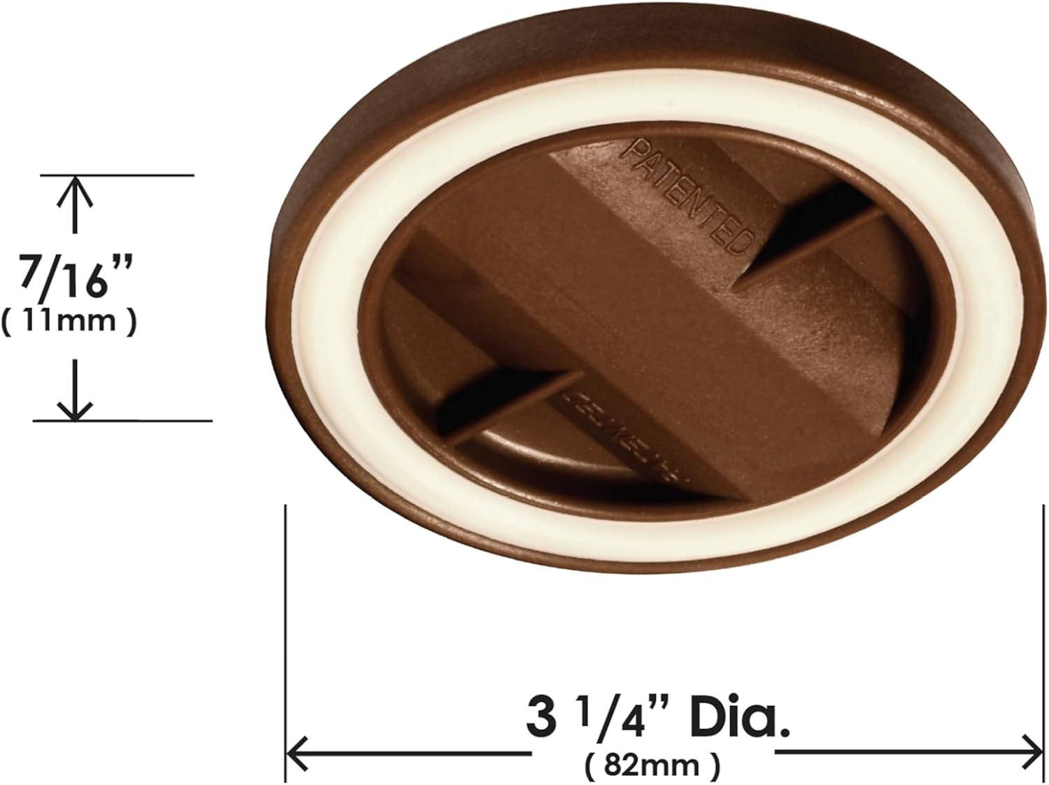 Slipstick CB845 Castor Cups 4-Pieces Set, Large, Chocolate image number 4
