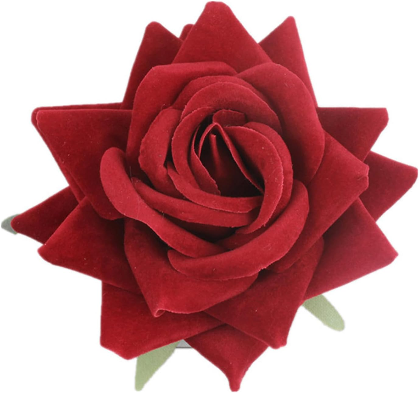 SUNTRADE Pack of 4 Women'S Rose Hairpin, Bridal Rose Brooch Hair Clip, Wedding Floral Clips for Women, Girls, Party, Wedding (Red) - Black image number 4