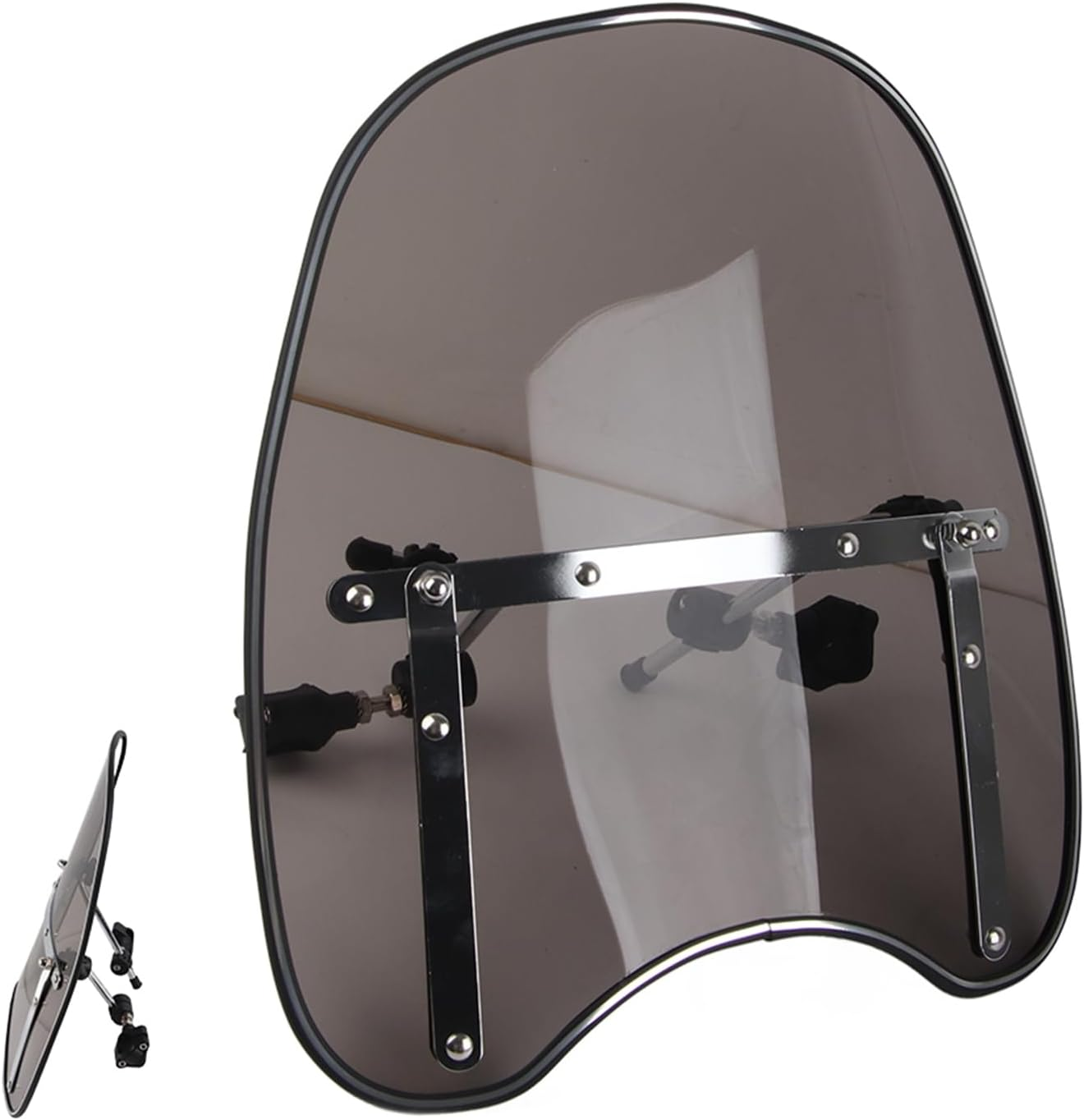 Universal Motorcycle Windshield Windscreen Mounting Handlebar ABS Maximum Durability (Transparent)