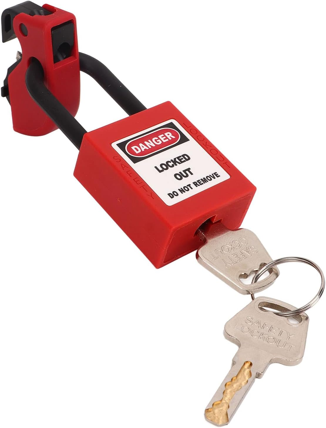 Electrical Lockout Tagout Kit, Multipole Circuit Breaker Lockouts Plug Hasps Clamp on Group Tag Universal Lock Keyed with Number 2 Keys for Station Refill Safe Lock Outs image number 3