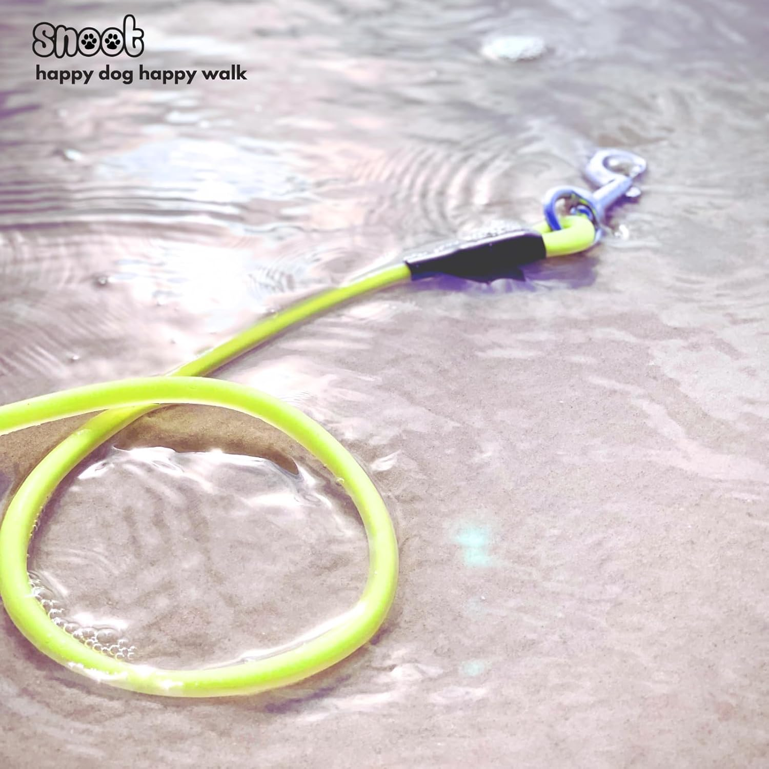 SNOOT 5 M round Lead, Recall Lead, Neon Yellow, Dog Lead, Training Lead, Very Stable, Dirt- and Water-Repellent image number 3