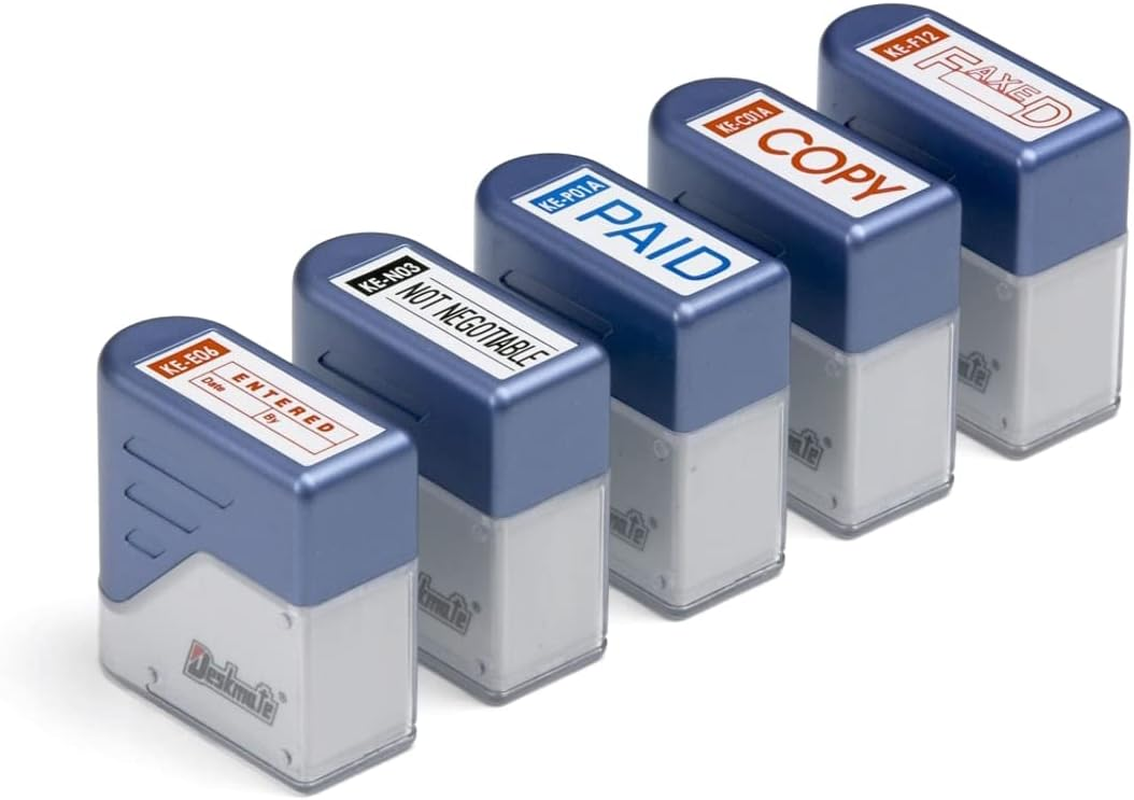 DESKMATE 0402140 Pre-Inked Office Stamp, Paid RED