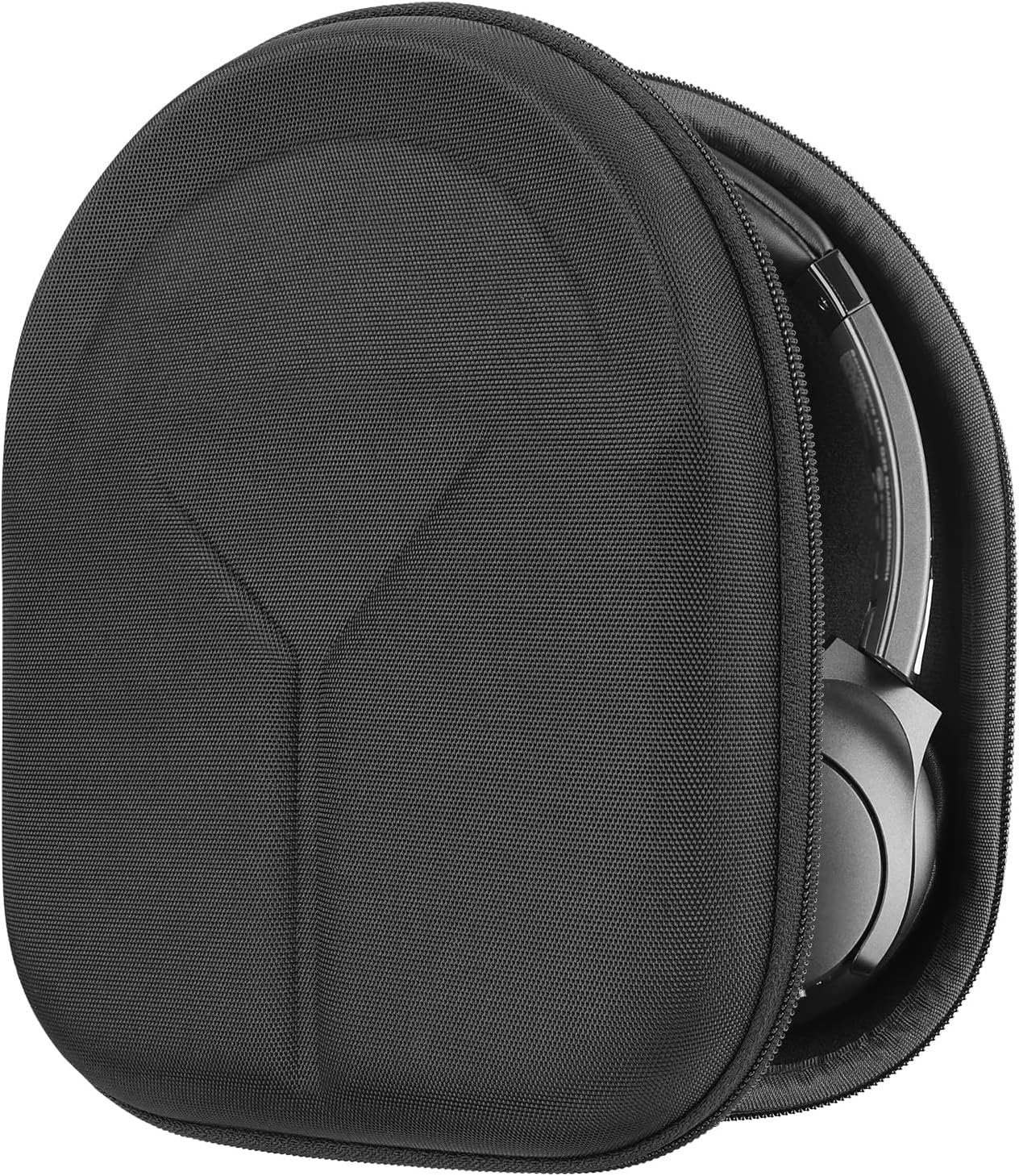 Geekria Shield Case Headphones Compatible with Anker Soundcore Q11I, Life Q20, Life Q30, Space Q45, Replacement Protective Hard Shell Travel Carrying Bag with Cable Storage (Light Grey)