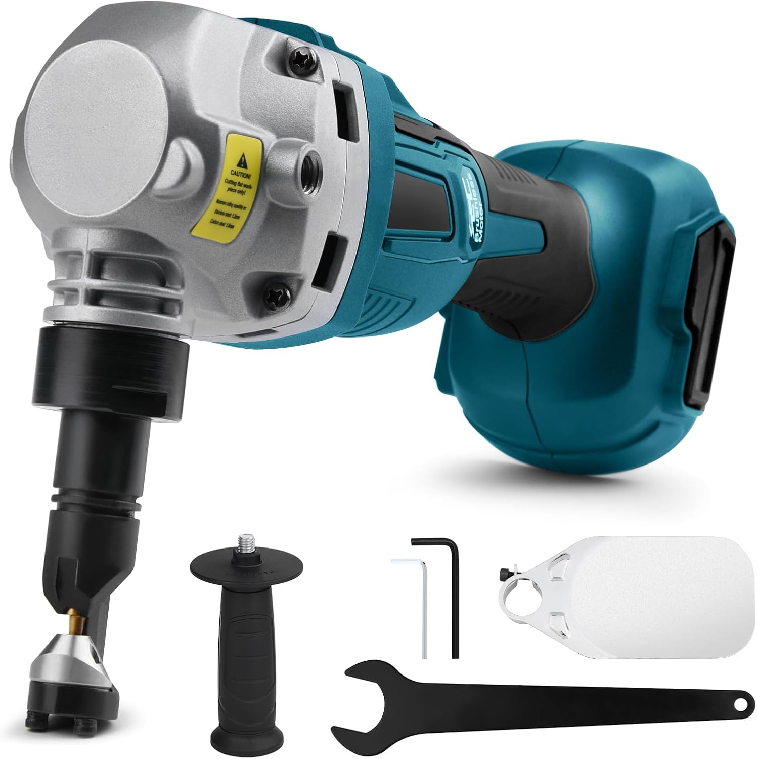 Cordless Metal Nibbler for Makita 18V Battery, 800W Sheet Steel Cutter with 2200RPM Brushless Motor, 360 Degree Rotating Blades for Cutting Stainless Steel, Aluminium, Plastic (Battery Not Included)