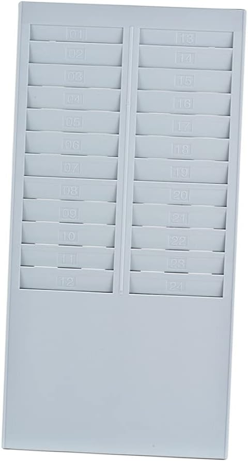 Time Card Rack, Time Card Rack Wall Mount Holder 24 Pocket Slot for Attendance Recorder Punch Time Office image number 3