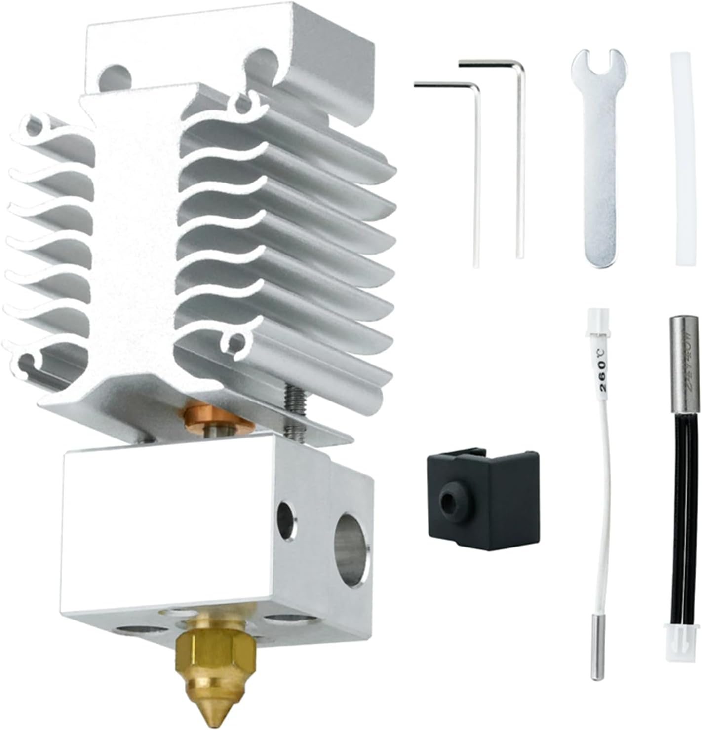 Ender 3 V3 SE Hotend Kit High Temperature Print Head,Assembled Hotend Replacement with Bimetal Heat Break 0.4Mm Brass Nozzle for Ender 3 V3 SE Printer Heating Block Kit image number 4