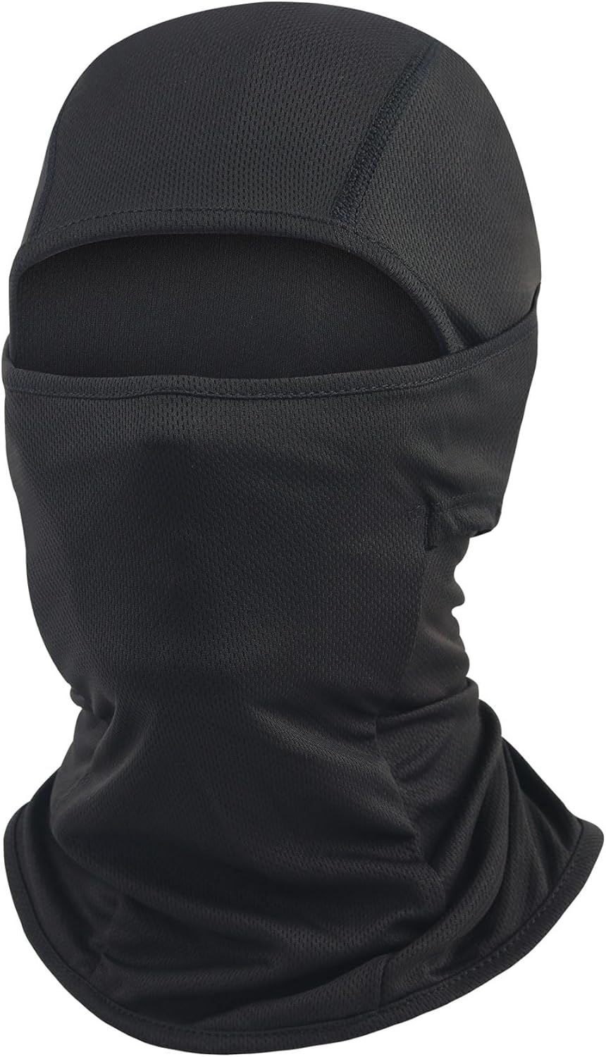 Balaclava Face Mask Men Summer Cooling Balaclava Ski Mask Beanie for Women Ski Cap Balaclava Full Face Mask Head Cover Mask, a Black, Large image number 4