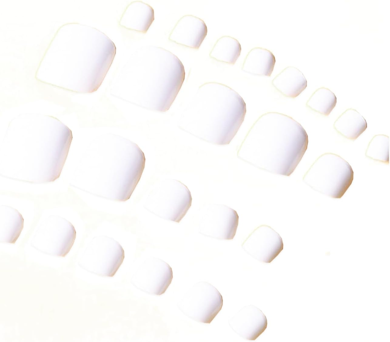 24Pack Press on Nails, Full Coverage Glossy Fake Nails,Press on Toe Nails, Suitable for Women and Girls Everyday Decoration image number 3