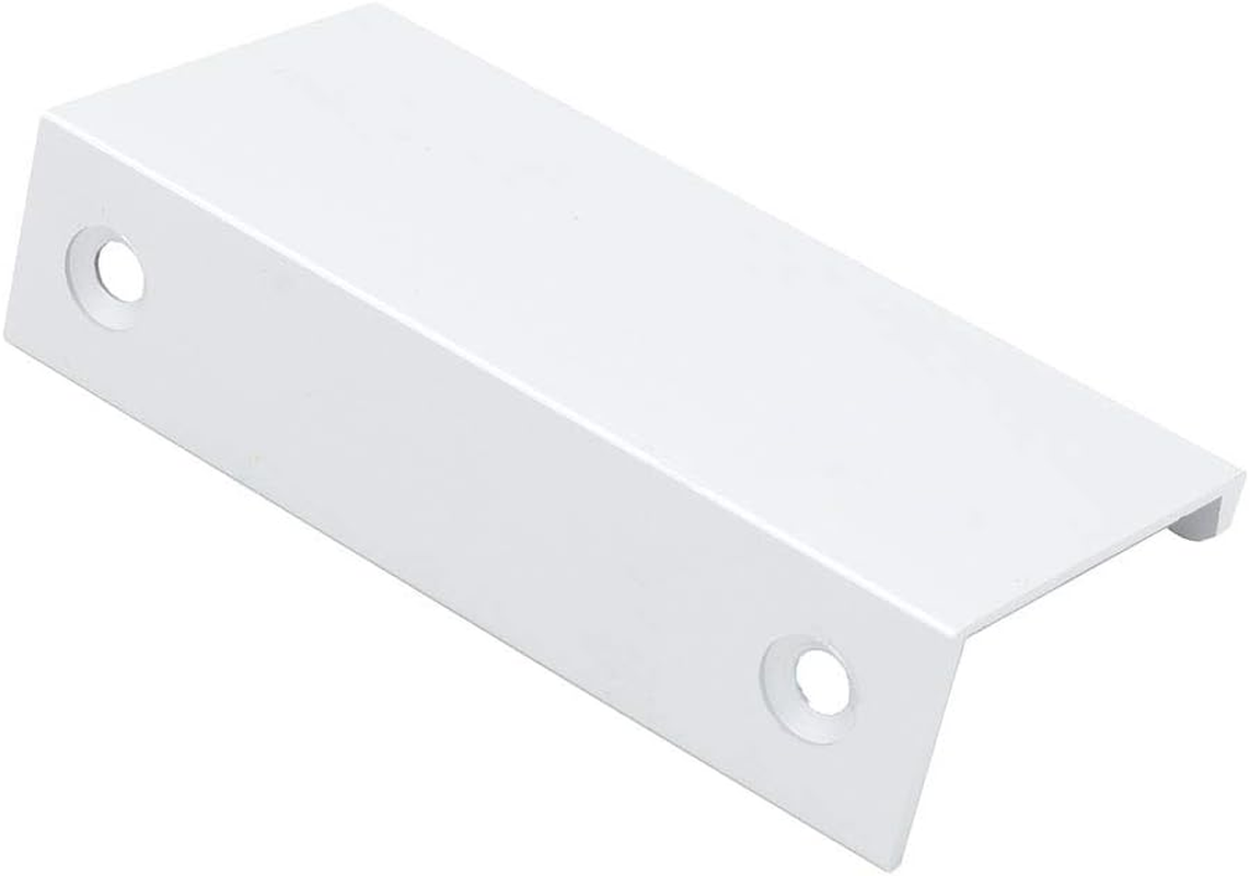 Set of 8 NUZAMAS Kitchen Lip Pull Handles, Aluminum Alloy, Silver Color, Door Handles, Concealed Finger Pull Handle for Home Kitchen Door Drawer Cabinet, 8Cm image number 4