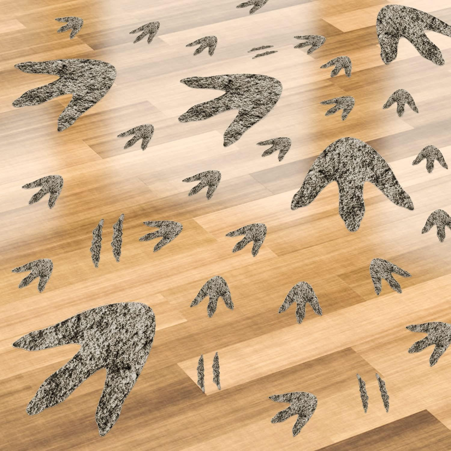 90 Pcs Dinosaur Footprints for Floor Dinosaur Decor, Realistic Footprints Wall Decals for Kids Classroom Party Decoration School Playroom Baby Nursery Bedroom Home（3 Sizes