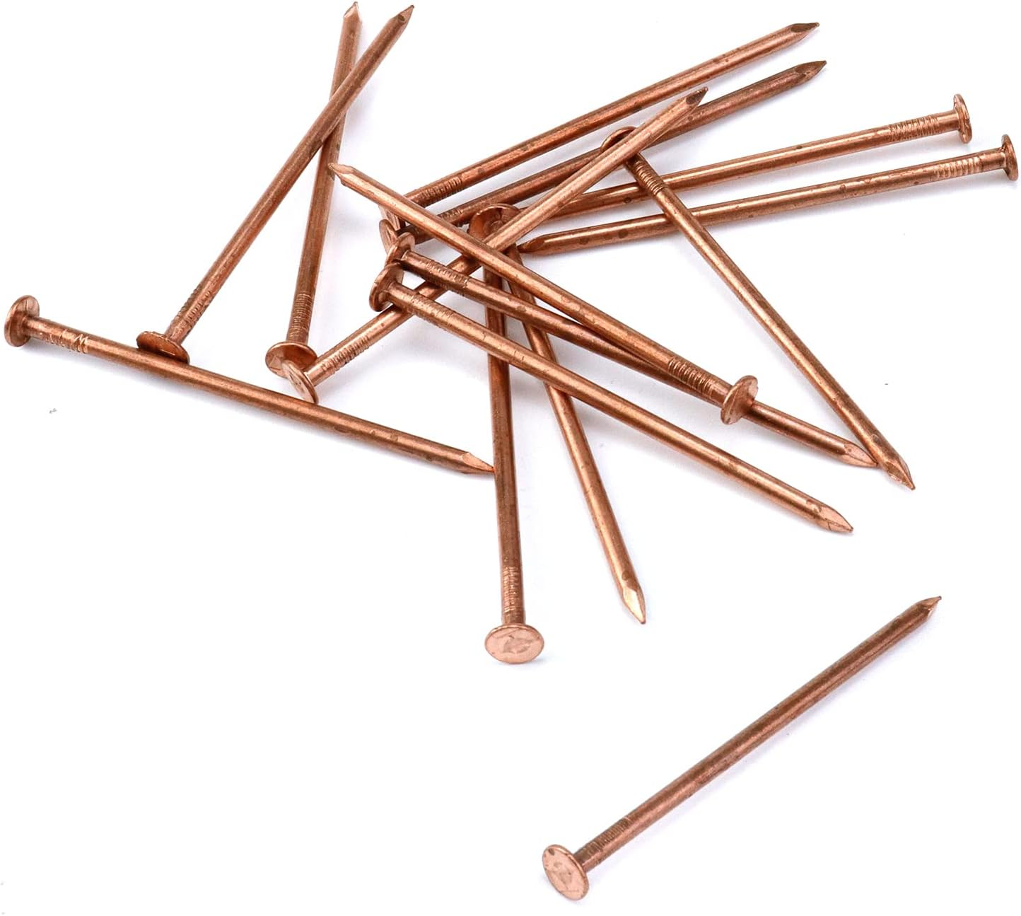MY MIRONEY 10 Pack 3.4 Inch Copper Nails Solid Copper Nail Spikes for Slating & Roofing