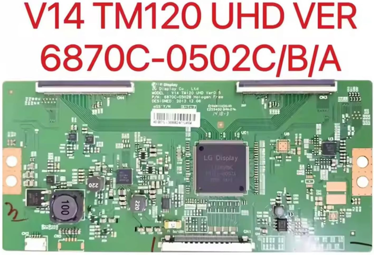 Logic Board V14 TM120 UHD 6870C-0502C 6870C-0502B 6870C-0502A for 42-Inc 49-Inch 55-Inch Tv(55-Inch)