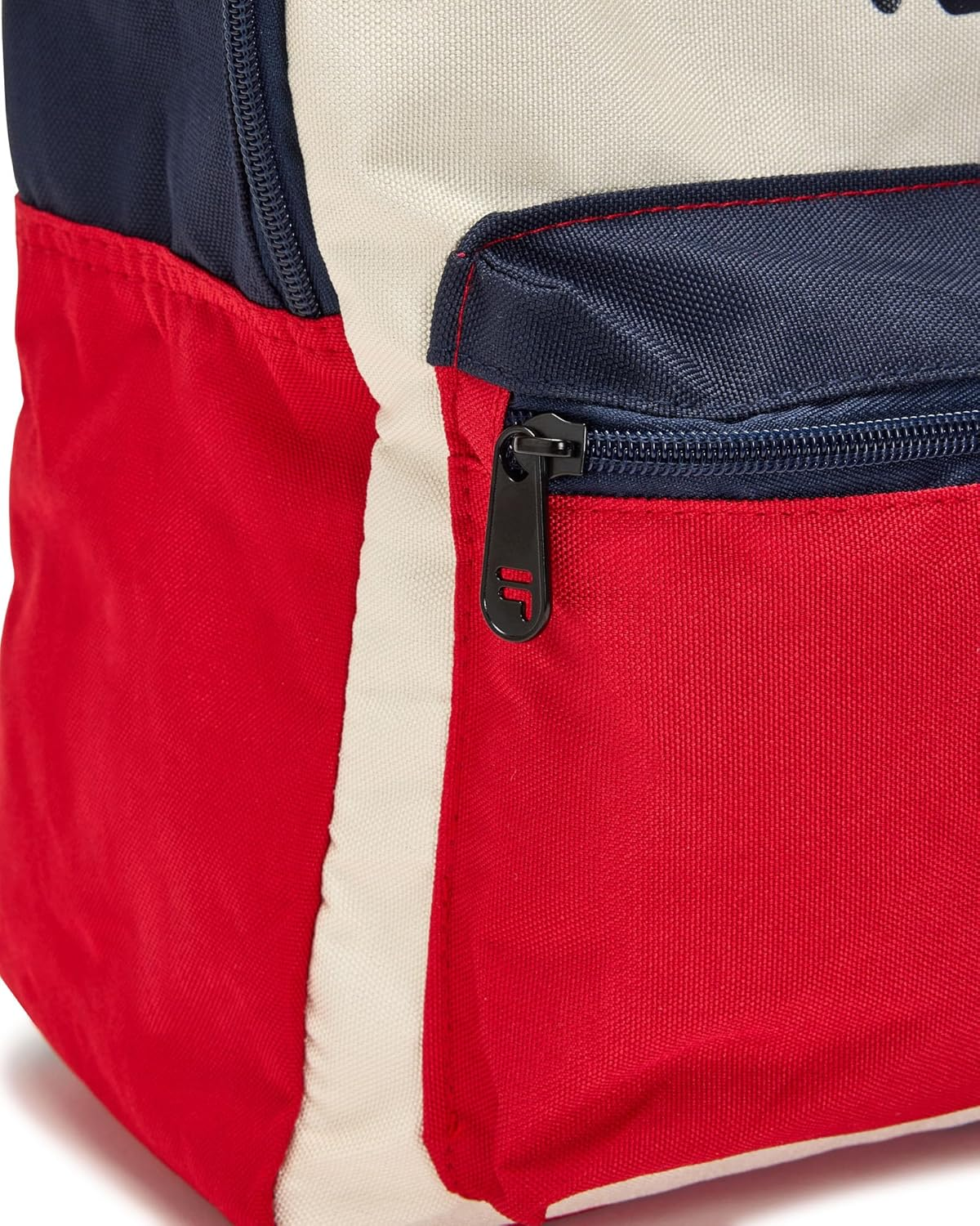 FILA Unisex Adult'S Piccolo Backpack, White/Fred/Fnavy, One Size image number 1