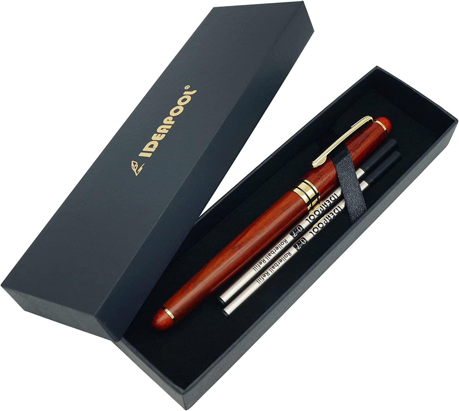 Natural Handcrafted Rosewood Ballpoint Pen Writing Set Luxury Elegant Gift Pen Set for Calligraphy Signature Executive Business image number 5